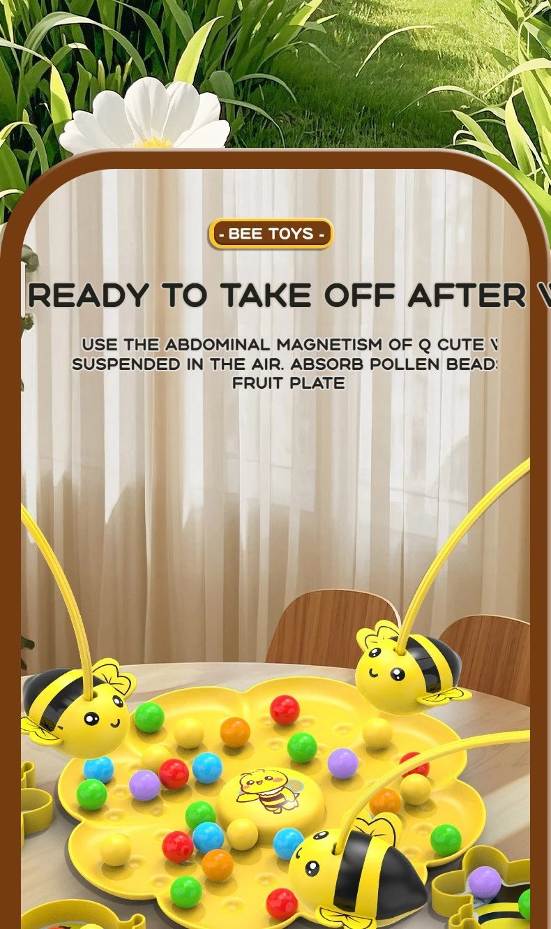 Hot Little Bumblebee Board Game Puzzle Fishing Toys Interactive Educational Magnetism Toys For Kids Christmas Gift Family Game