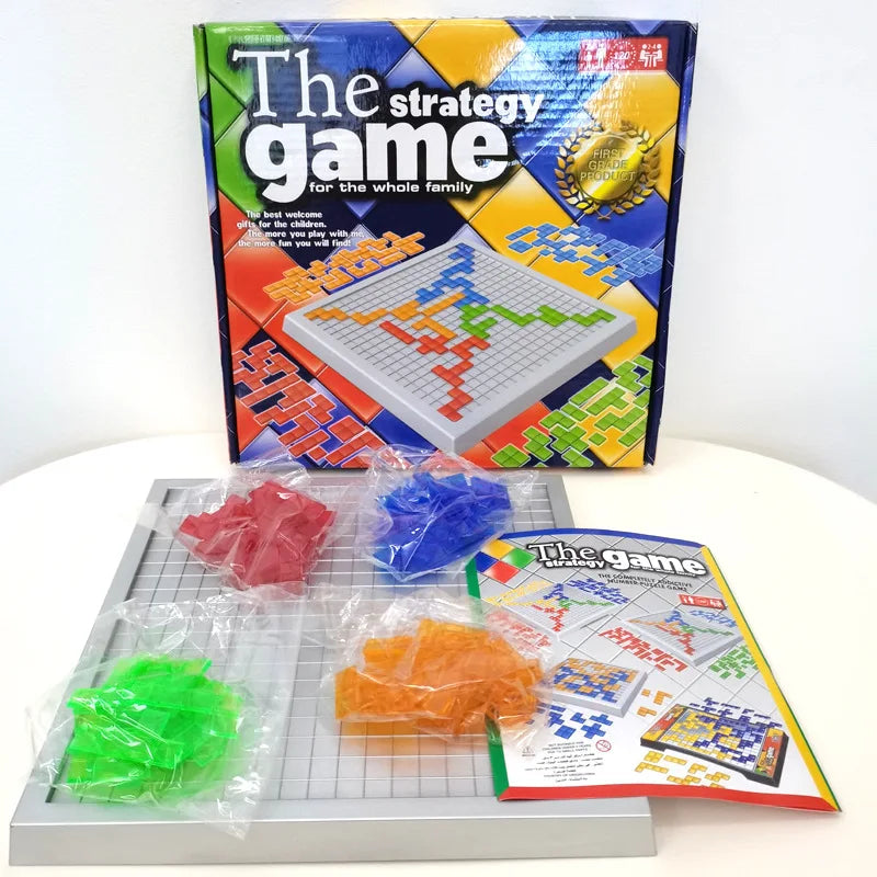 Children Intellectual Puzzle Strategy Board Educational Toys Colored Squares Game Kids Family Party Indoor Desktop Jigsaw Games