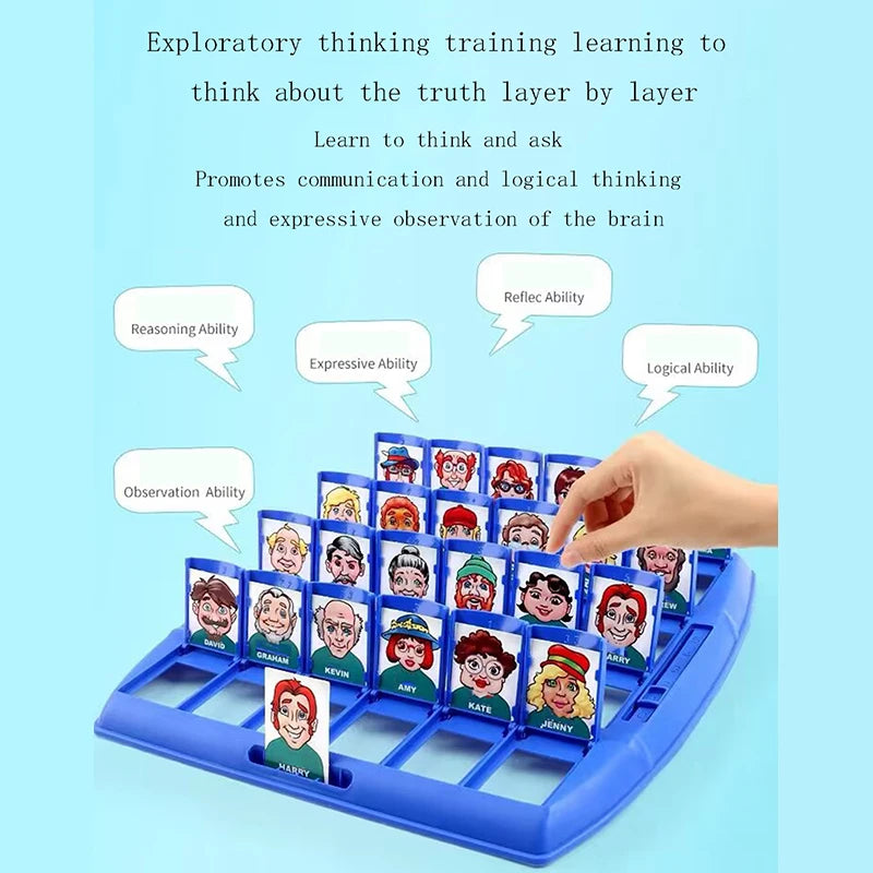 Guess who I am Board game Card game Children's puzzle board toy board parent-child interactive intelligence