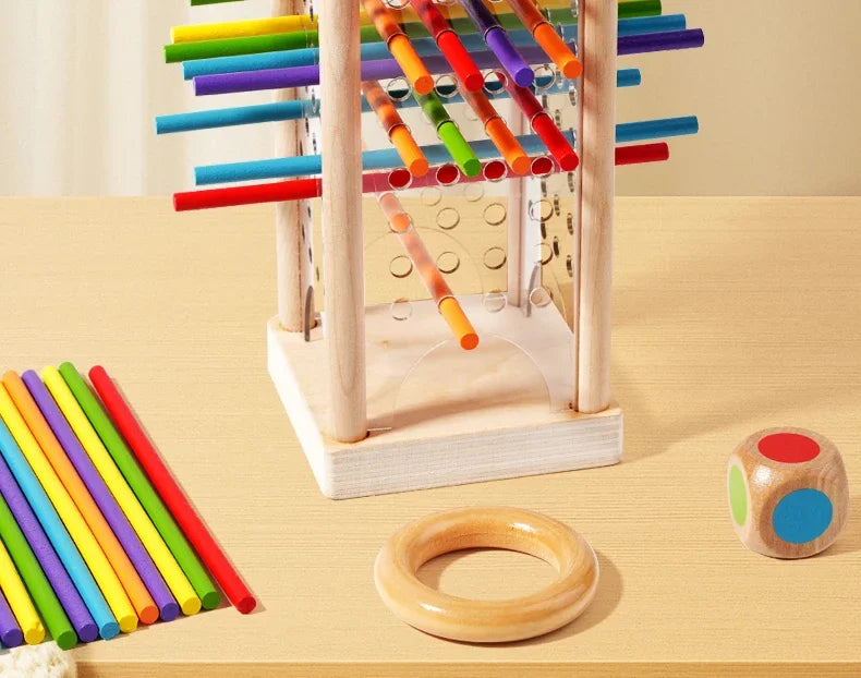 Wooden Stick Strategy Game for Kids Thinking Training Interactive Puzzle Toy Wooden Balance Battle Game for Family Party Fun