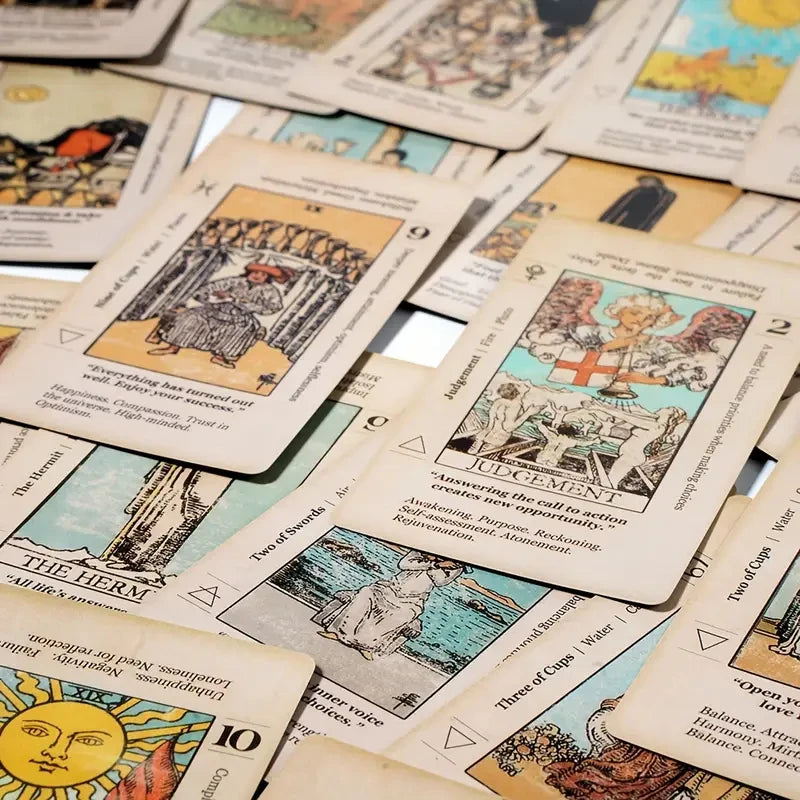 Meaning Tarot Card For Beginner Tarot, Keyword Antiqued Tarot Deck, 78 Cards Fortune Telling Game Divination Tools Perfect Gift
