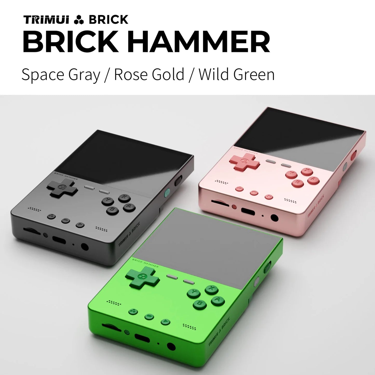 TRIMUI BRICK Video Game Console CNC Aluminum Alloy 3.2''IPS Screen A133P Linux OS TRIMUIUI LED Lighting Free Keycaps Player Gift