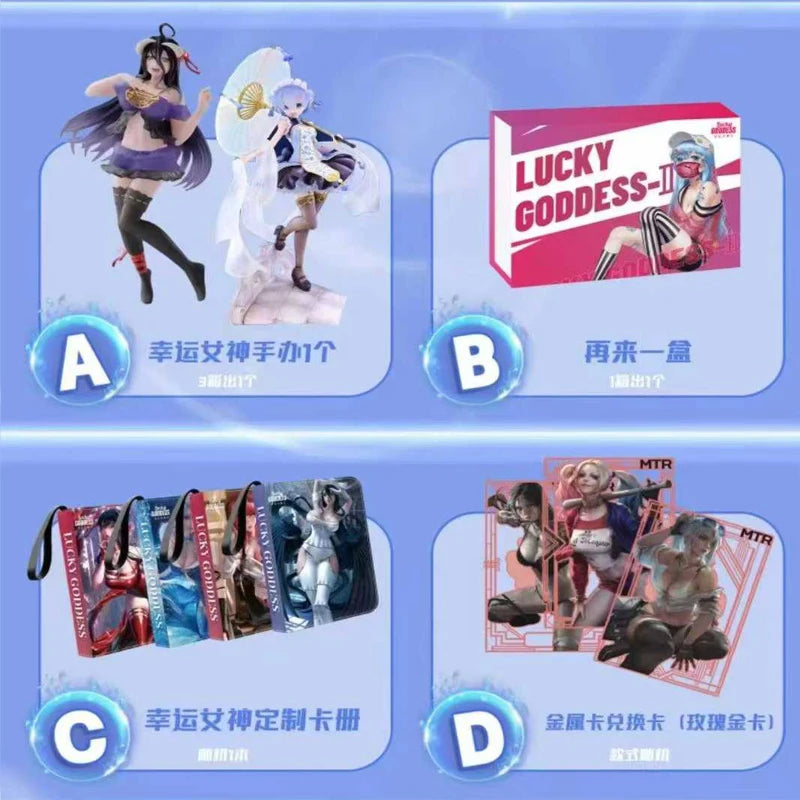 Lucky Goddess2 Cards Set Booster Box Case Pack Sexy Wholesales Tcg Playing Card Tables Game