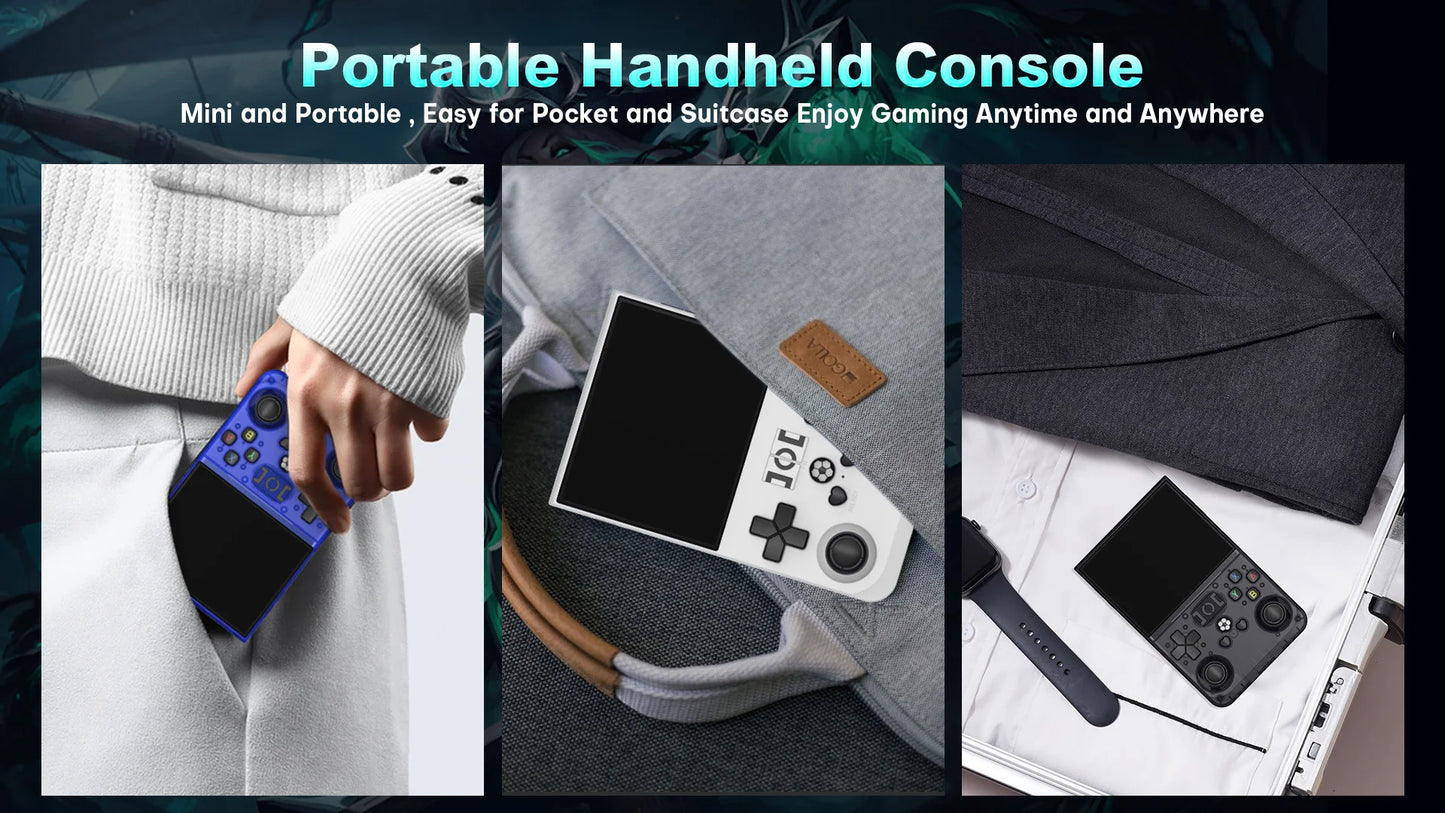 AISLPC R36PRO Retro Handheld: 3.5" IPS, 64/128GB/30000+ Classics Game Linux OS Crisp HD Visuals Expandable 256GB TF Card Support