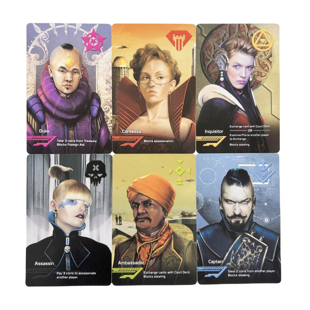 English Coup Card Game Holding Resistance Mission Board Deck Card For Party