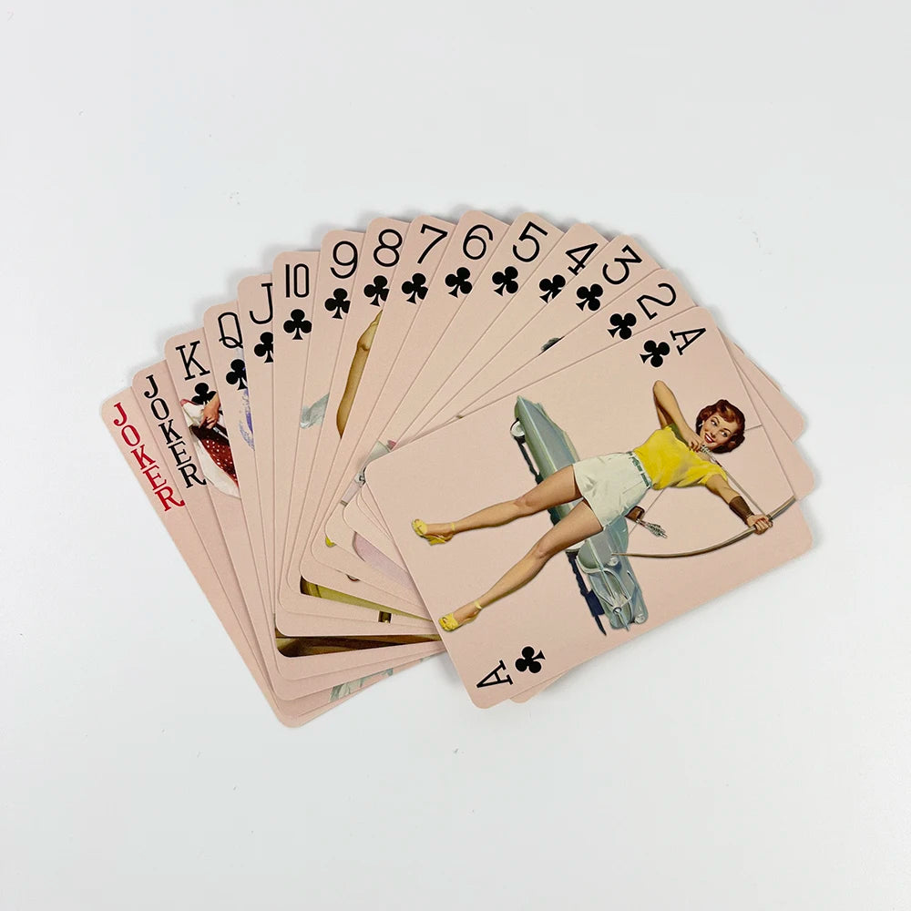 Vintage Retro Collection Playing Cards 54 Poker Deck Cards beautiful Girls Games for Game Party