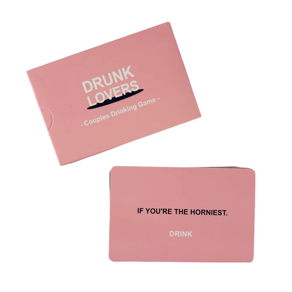 2025 New Kawaii Pink Cute Drunk Lovers Card Game Couples Drinking Game For Party Family Couples Board Game Deck Edition