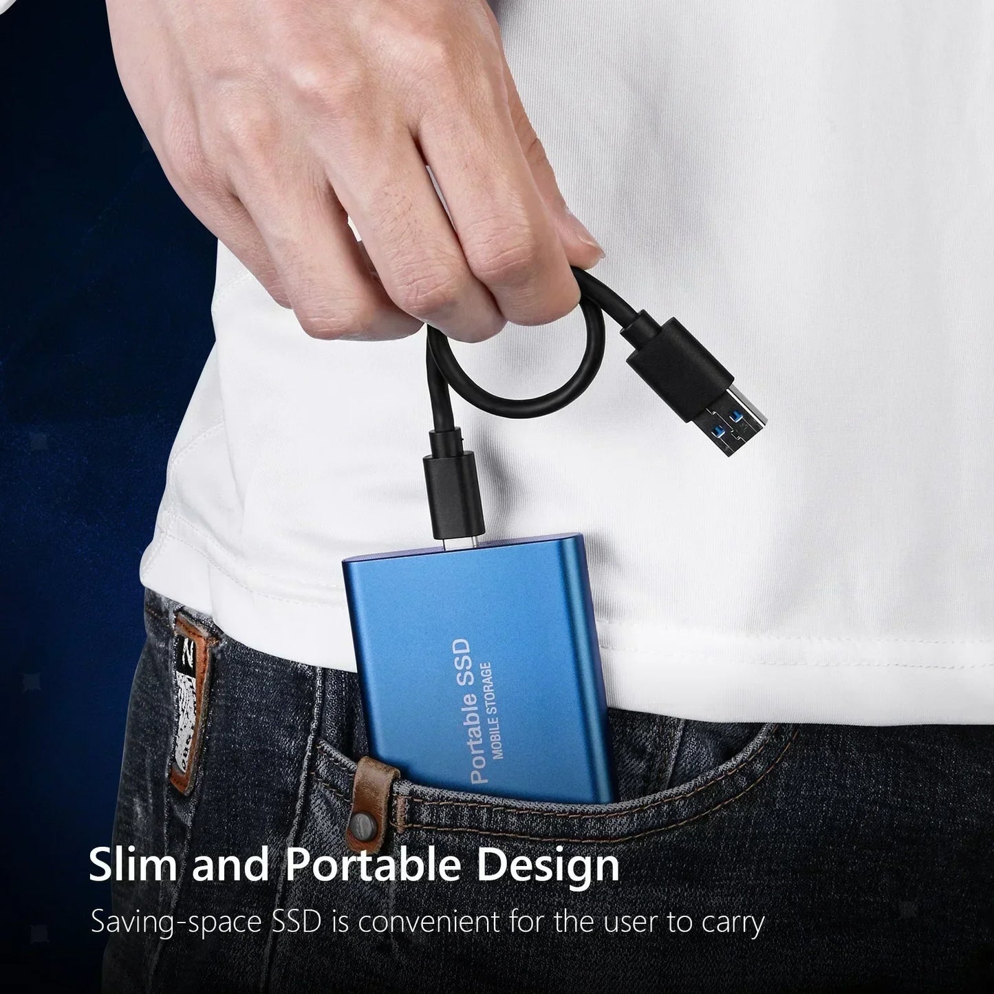 Original Hard Disk 1TB External Hard Drive 2TB High Speed Portable SSD 16TB High Capcity Solid State Drive for Laptop/Phone/Mac