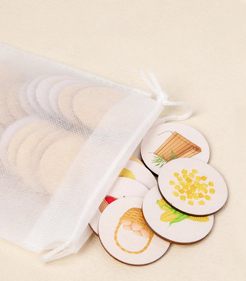 Children Montessori Toys Food Decomposition Board Game Kid Puzzle Animal Plant Cognitive Logical Thinking Training Education Toy
