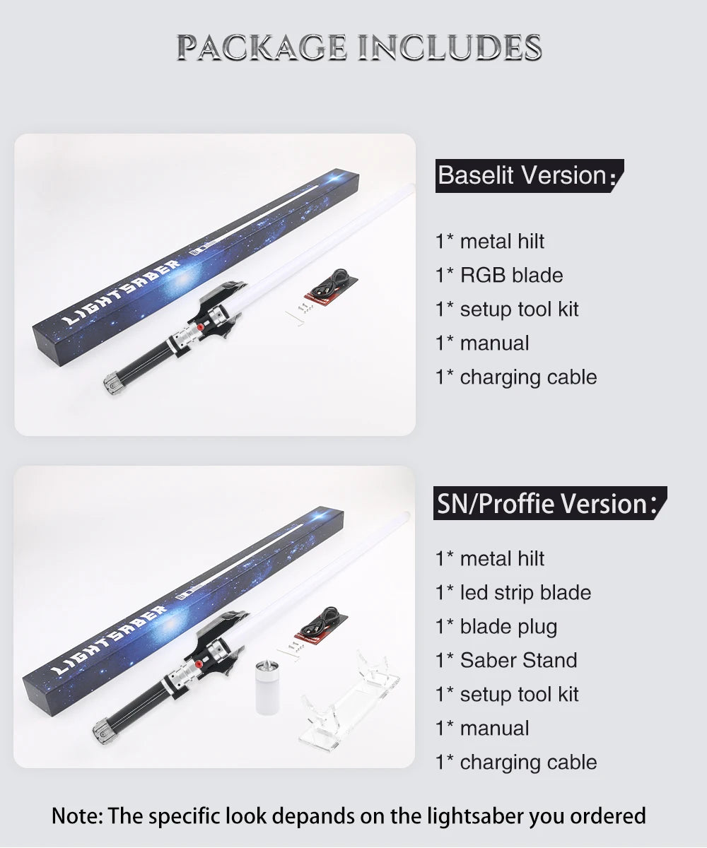 TXQSABER Lightsaber Neo Pixel Smooth Swing Metal Handle Weathered LED Strip Blade Cosplay Toys Laser Sword Replica Darth Malgus