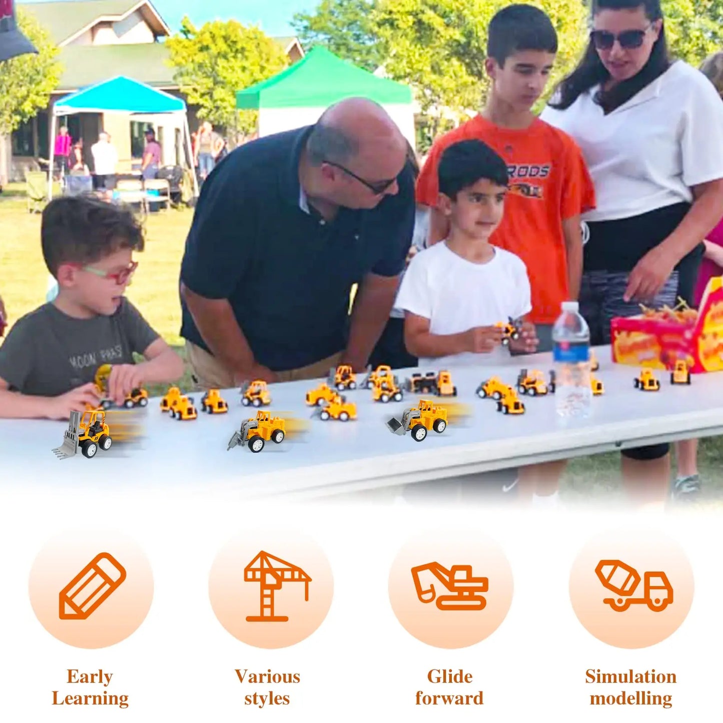 Kids Construction Party Favors for Boys Construction Vest Hat toys Worker Costumes Dress Up Construction Birthday Party Supplies