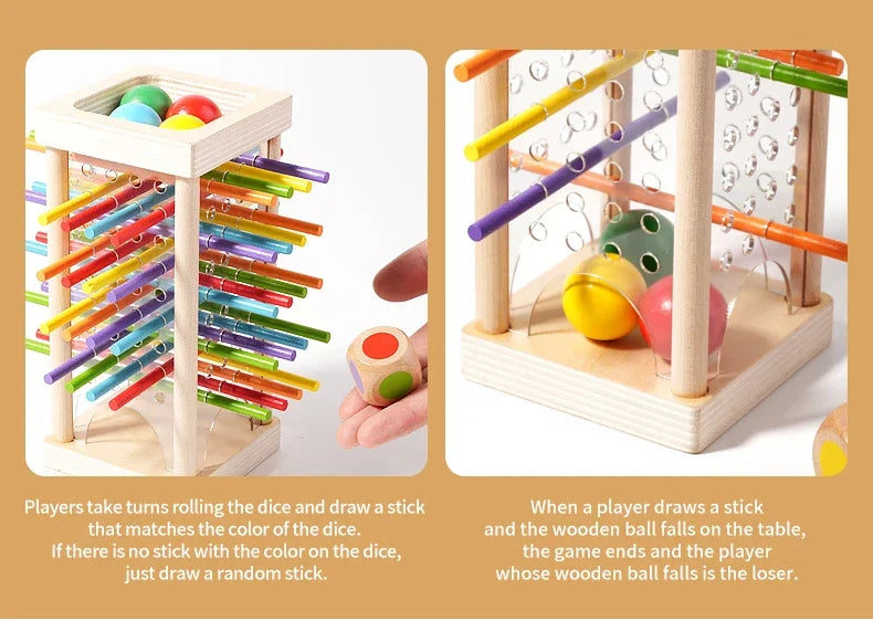 Wooden Stick Strategy Game for Kids Thinking Training Interactive Puzzle Toy Wooden Balance Battle Game for Family Party Fun