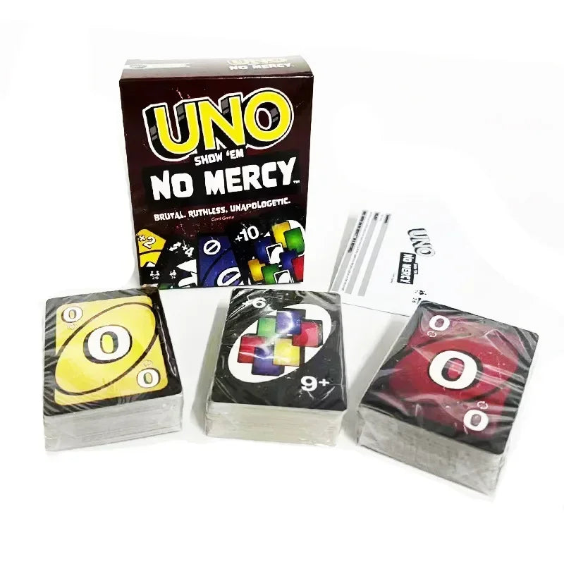 Hot No mercy Game Board Games UNO Cards Table Family Party Entertainment UNO Games Card Toys Children Birthday Christmas gifts