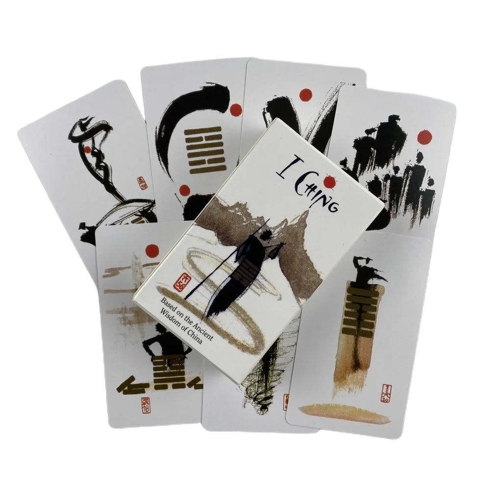 I Ching Tarot Cards Wisdom Of China A 64 Oracle English Visions Divination Edition Deck Borad Playing Games
