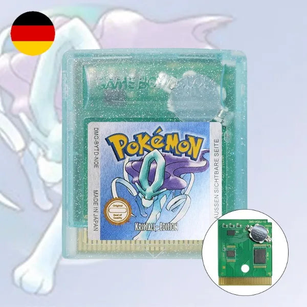 NOE Version Pokemon Blau Gelb Goldene Kristall Rot Silberne Game Cartridge High Quality with Battery for GBC