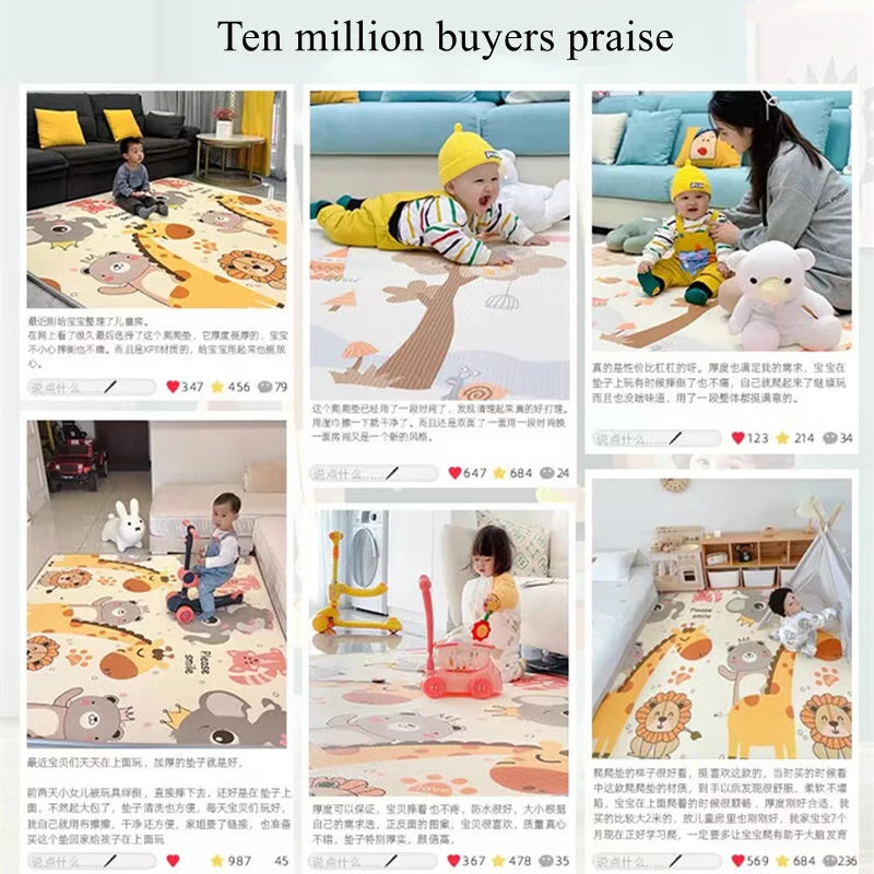 200x180/180x150/180x120cm Play Mat for Children's Thick Safety Mat Friendly Crawling Play Mats Folding Mat Carpet Rug Playmat