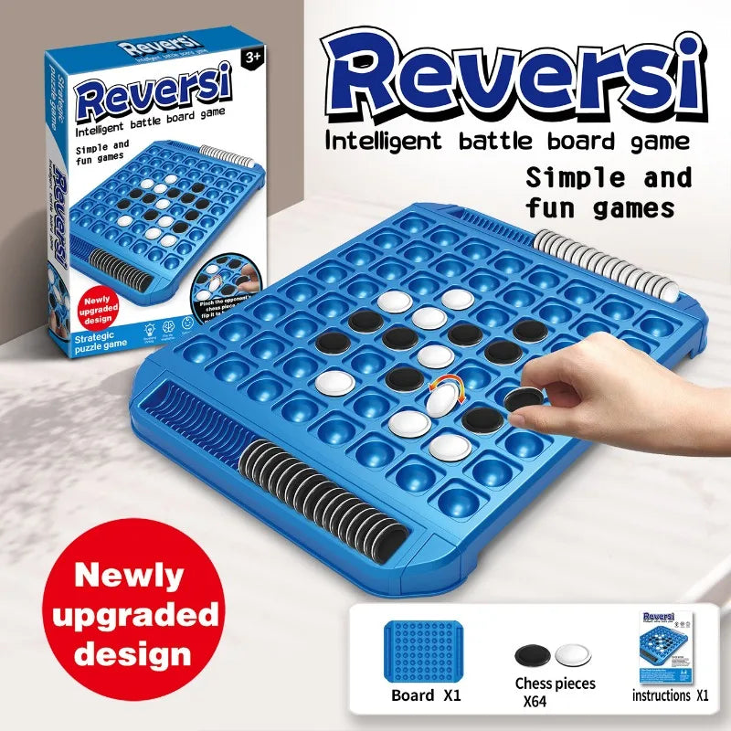 Puzzle Toy Flip Black and White Chess Board Parent-child Interactive Tabletop Game Strategy Toy for Logical Thinking Training