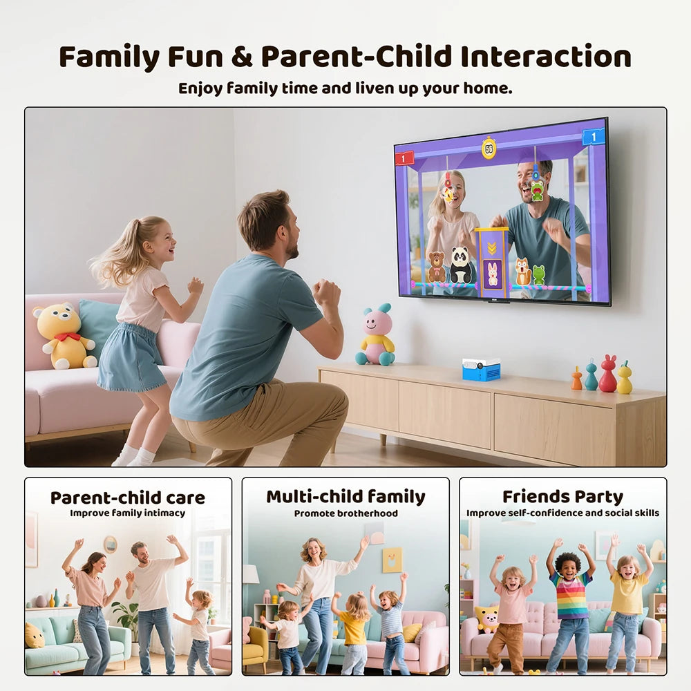 KINHANK MotionX Gaming Console with 20+Games for Kids & Families,Continuous Updates,Plug & Play Indoor Active Play System