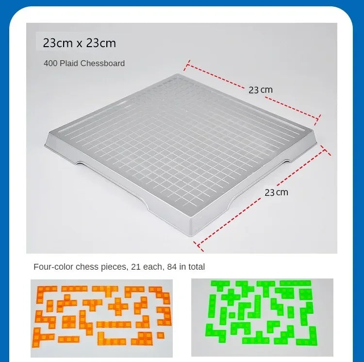 Children Intellectual Puzzle Strategy Board Educational Toys Colored Squares Game Kids Family Party Indoor Desktop Jigsaw Games