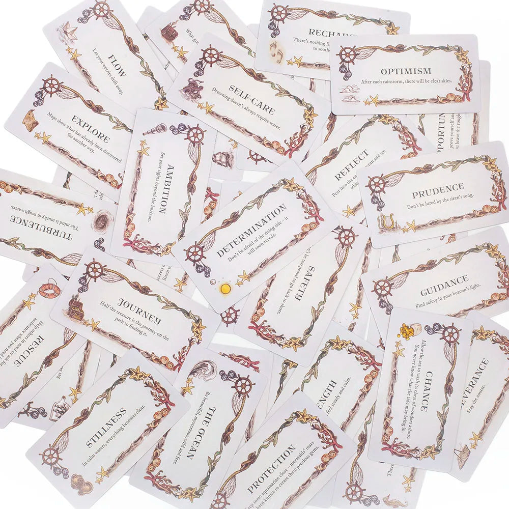 Sea Melodies Magical Messages Word Cards Mini Edition for Family Gatherings 40Pcs 11*6cm Board Game English Version