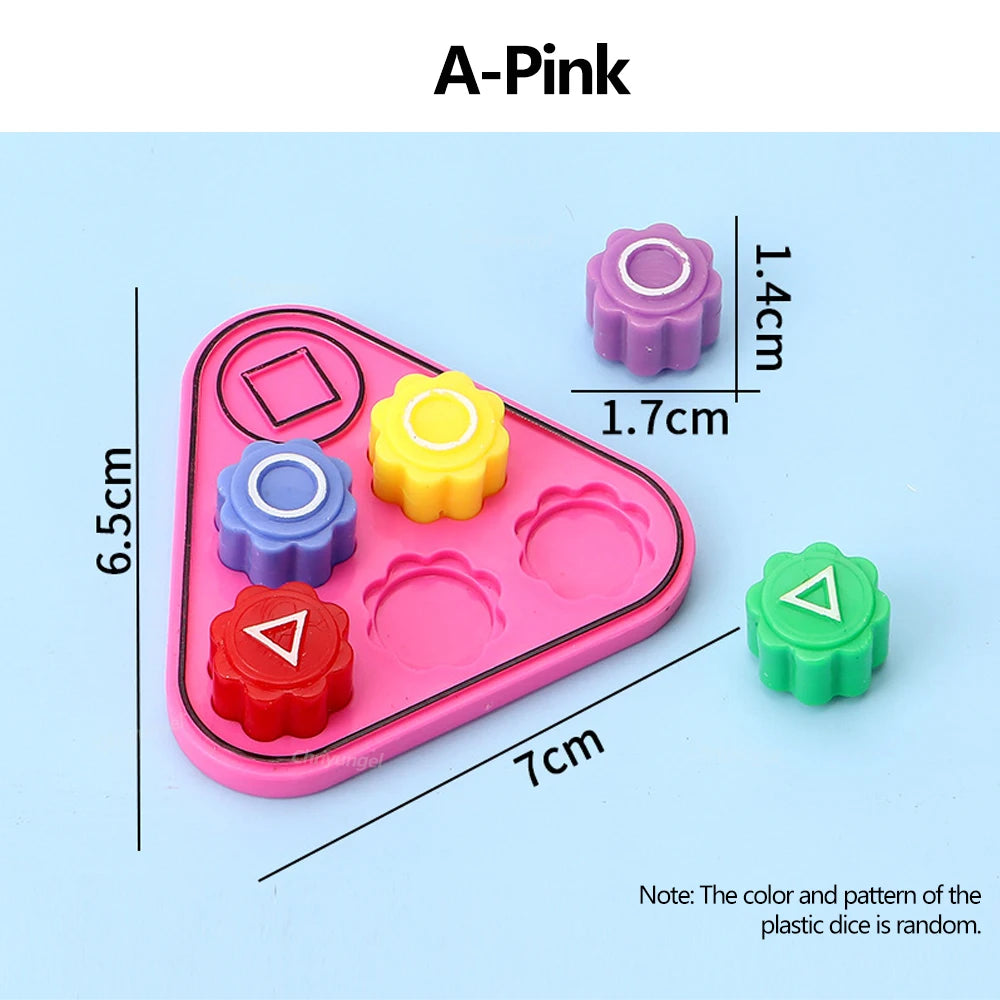 Newest Hot Stone Catching Toy Folk Game Sets Plastic Dice Family Party Game Props Improve Hand-eye Coordination Kids Toys