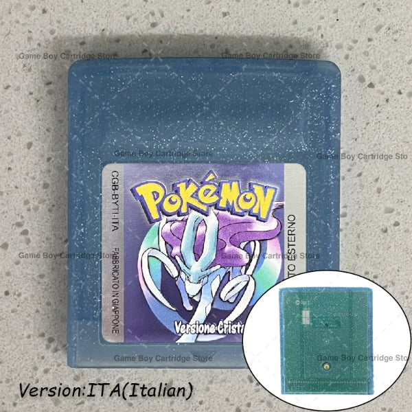 GBC Video Game Cartridge Console Card Pokemon Blue/Crystal/Green/Gold/Red/Silver/Yellow High Quality with Multi-language