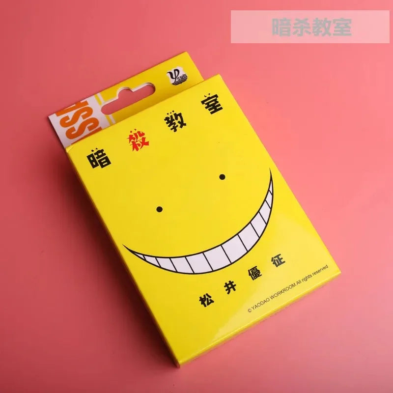54Pcs Cards Anime Genshin Impact Cosplay Board Game Cards Jujutsu Bleach Hardcover Poker Toy Gift With Box