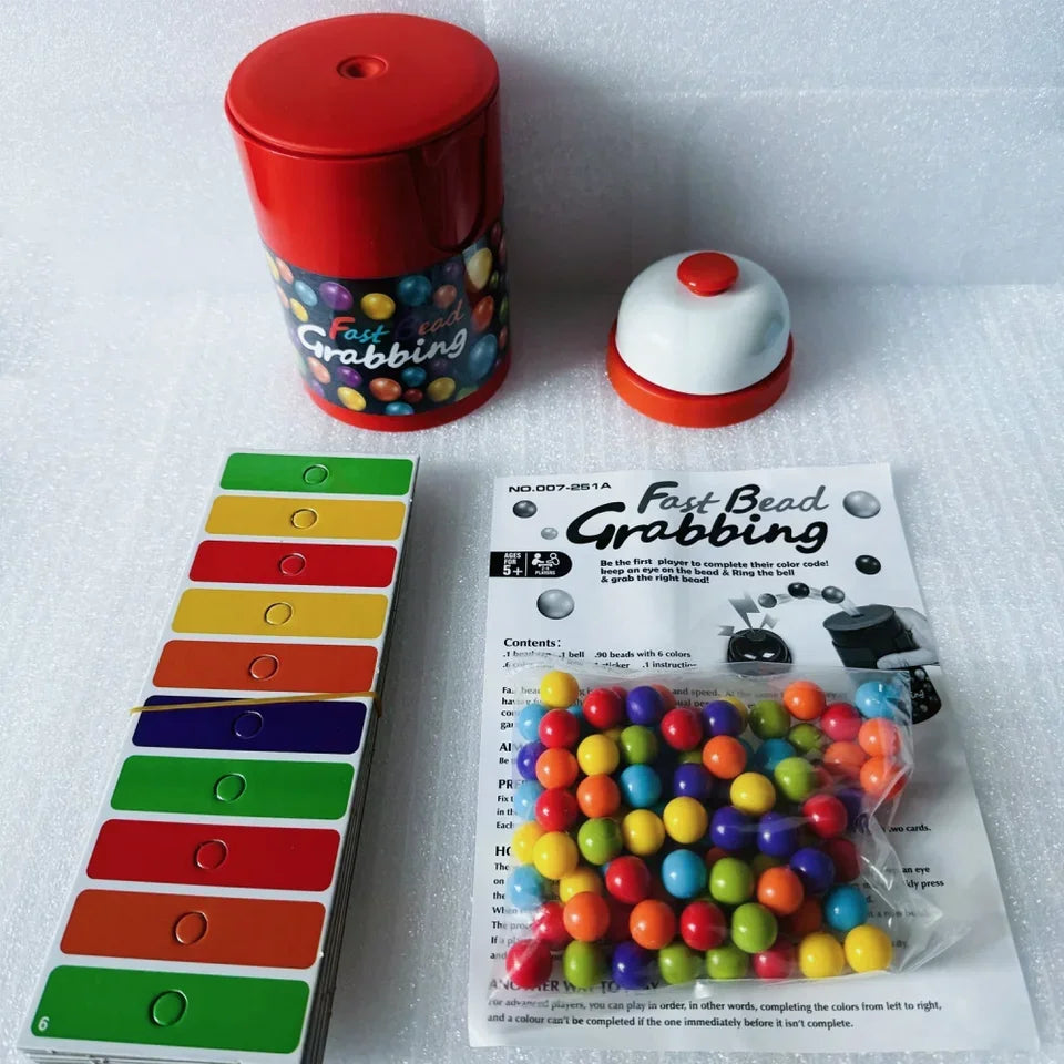 Color Line Bingo Fast Bead Grabbing Game for Two Players with Exciting Bells Funny Strategy Games Perfect for Kids and Adults