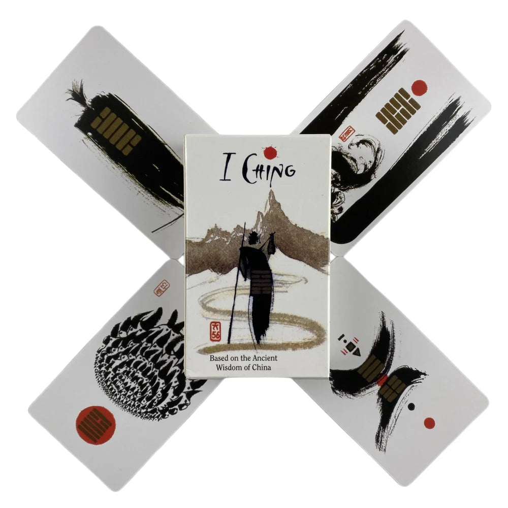 I Ching Tarot Cards Wisdom Of China A 64 Oracle English Visions Divination Edition Deck Borad Playing Games