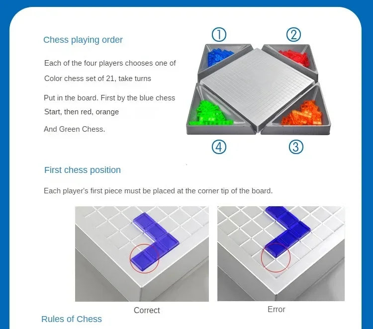 Children Intellectual Puzzle Strategy Board Educational Toys Colored Squares Game Kids Family Party Indoor Desktop Jigsaw Games