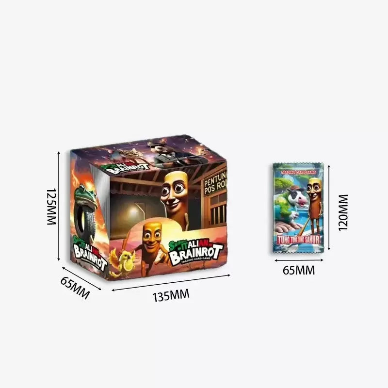 AI Brainrot Italian Collection Card Trend Card Blind Box TungTung Wooden Man Tralalelo Tralala Shark Card Game Toy Birthday Gift