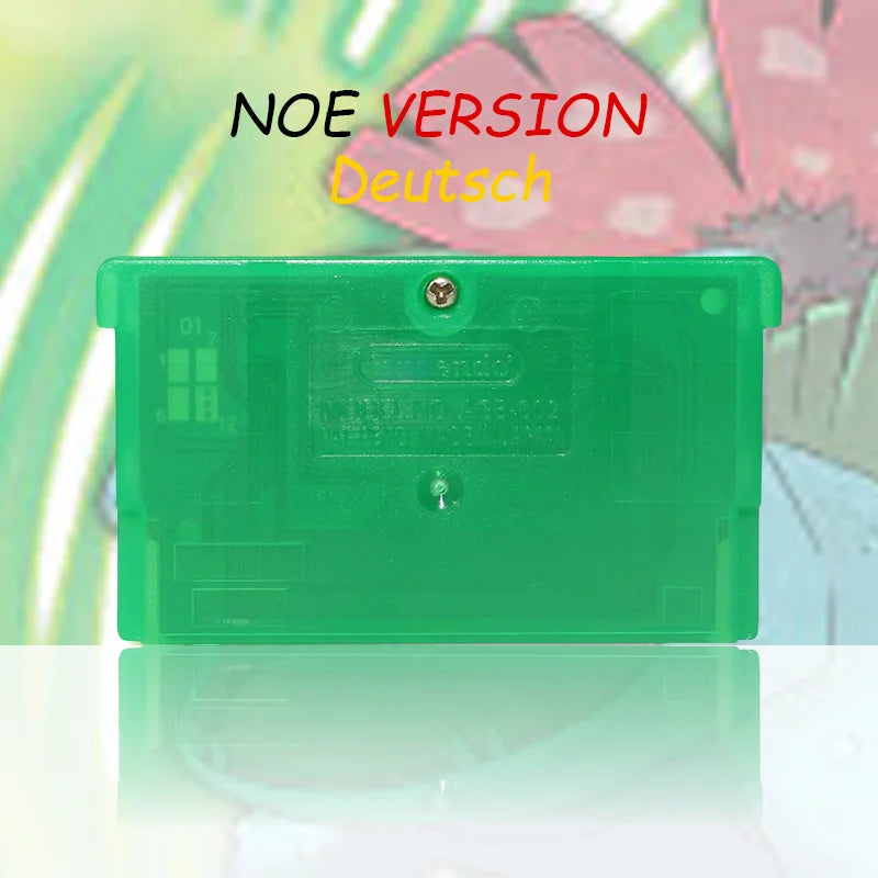 NOE Version Pokemon Blattgrune/Feuerrote/ Rubin/Saphir/Smaragd Video Game Cartridge High Quality with Battery for GBC