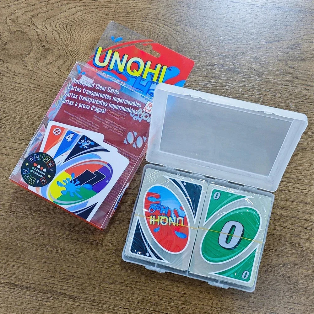 108pcs Board Games UNQHI H2O Card Game WaterProof Pressure Proof PVC Plastic Transparent Kids Toys Playing Cards
