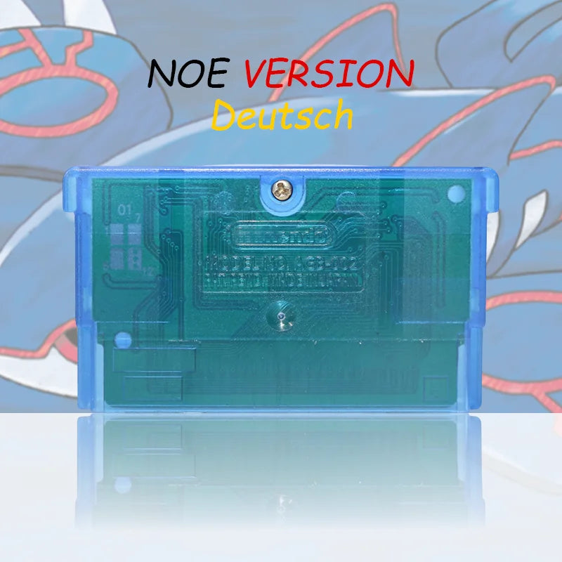 NOE Version Pokemon Blattgrune/Feuerrote/ Rubin/Saphir/Smaragd Video Game Cartridge High Quality with Battery for GBC