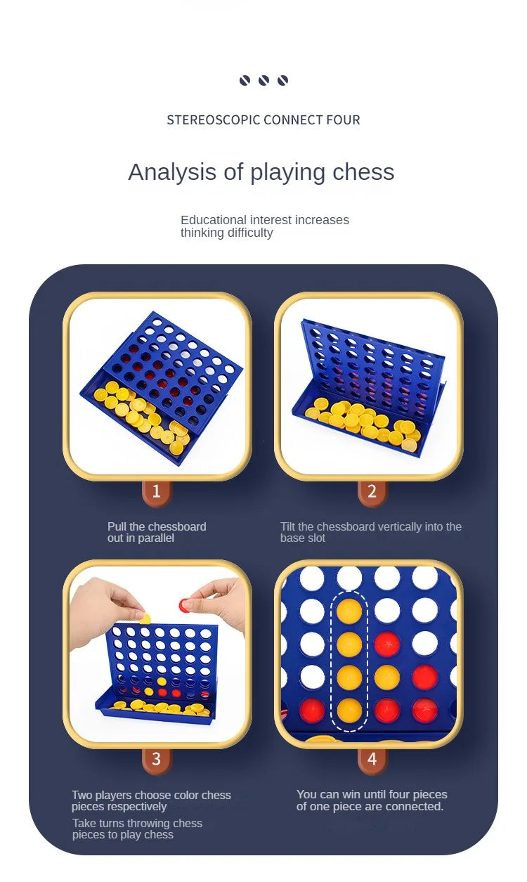 Four In A Row Bingo Chess Connect Classic Family Board Game Toys Fun Educational Toy for Kids Children Entertainment Game