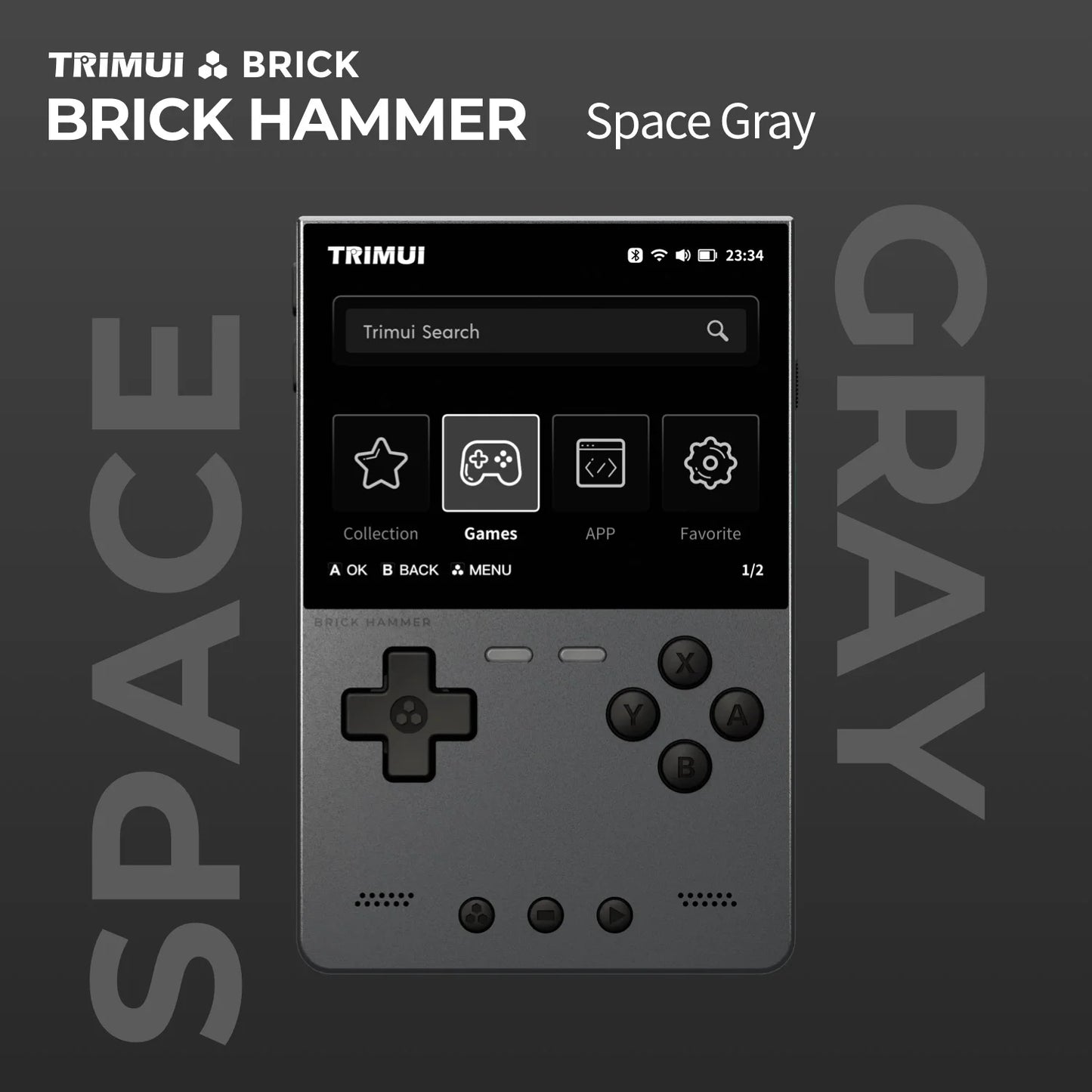 TRIMUI BRICK Video Game Console CNC Aluminum Alloy 3.2''IPS Screen A133P Linux OS TRIMUIUI LED Lighting Free Keycaps Player Gift