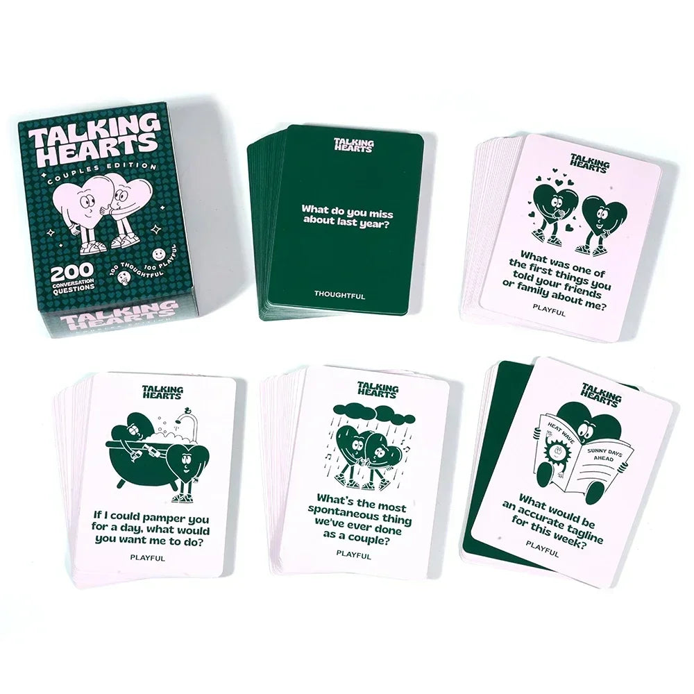 Taklig Hearts Card Game Board games Romantic Couple Fun Interactive Card Games Talking Hearts Conversation Cards Valentines
