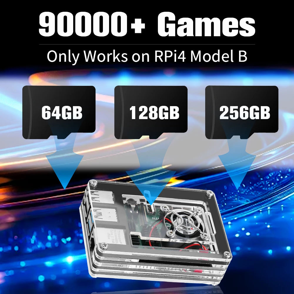 Game Card For Raspberry Pi 4 Model B Memory TF Card Pre-loaded 60+ Emulators For PS1/PSP/Sega Saturn/N64/MAME With 90000+ Games