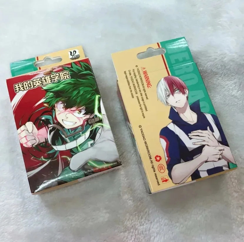 54Pcs Cards Anime Genshin Impact Cosplay Board Game Cards Jujutsu Bleach Hardcover Poker Toy Gift With Box