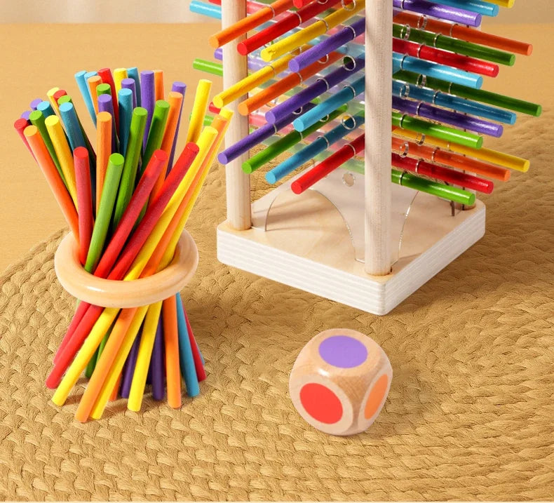 Wooden Stick Strategy Game for Kids Thinking Training Interactive Puzzle Toy Wooden Balance Battle Game for Family Party Fun