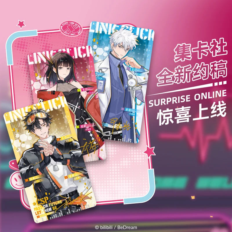 20 Packs CARDFUN Link Click Collectible Card Game Anime Card Trading Cards TCG CCG Hobby Gifts Toys