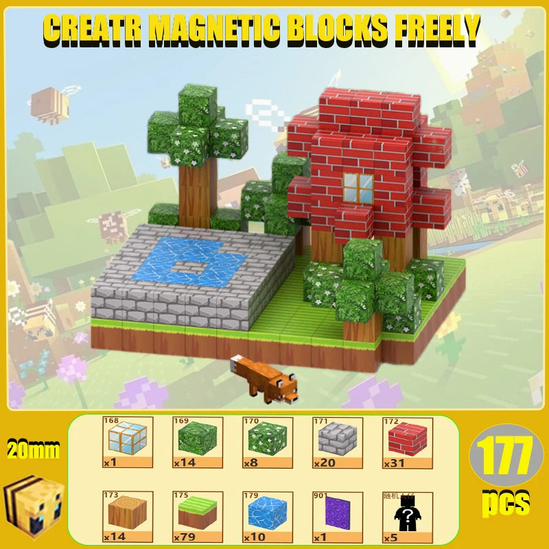 Magnetic building blocks, suitable for boys and girls, a set of magnetic cubes for children over 3 years old, DIY, STEM toys
