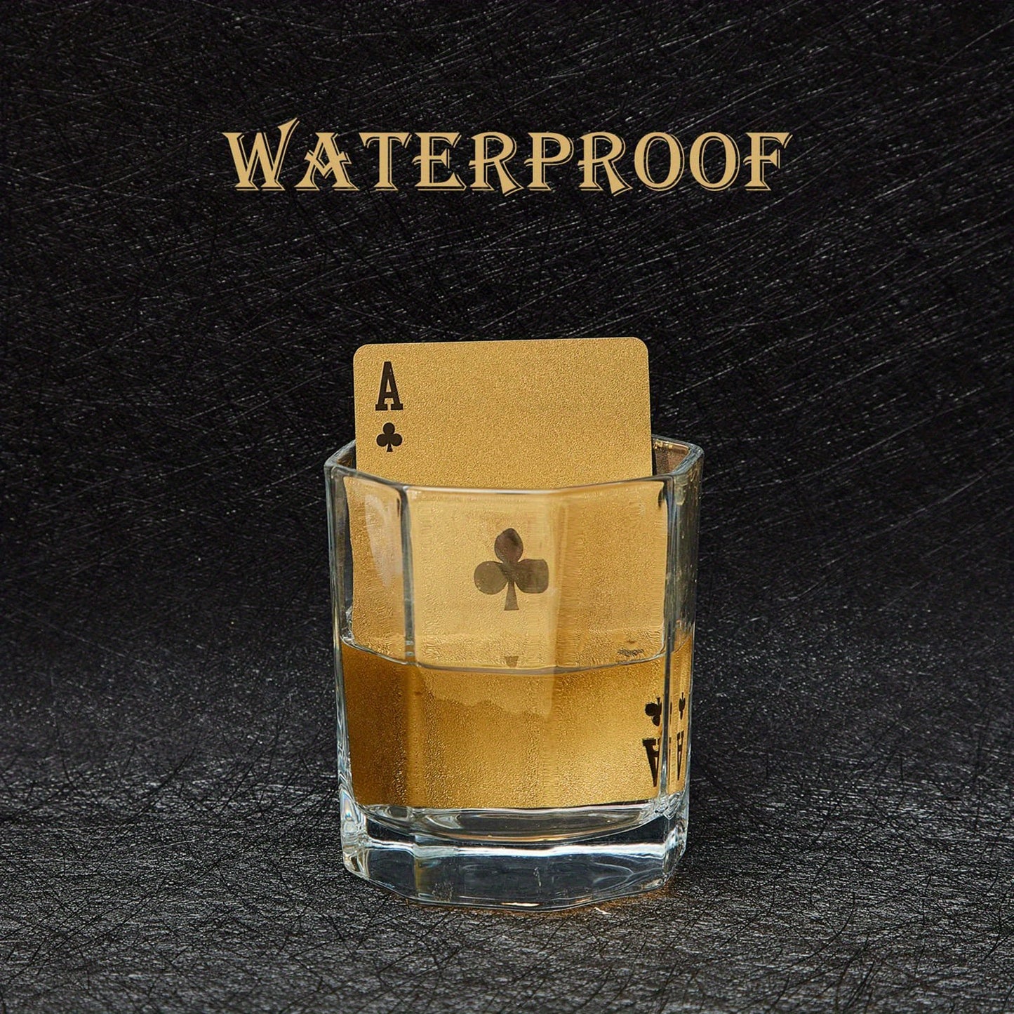 24K Gold Waterproof Playing Cards Plastic Poker Game PET Table Games Halloween Christmas Family Game Nights Board Game Gift
