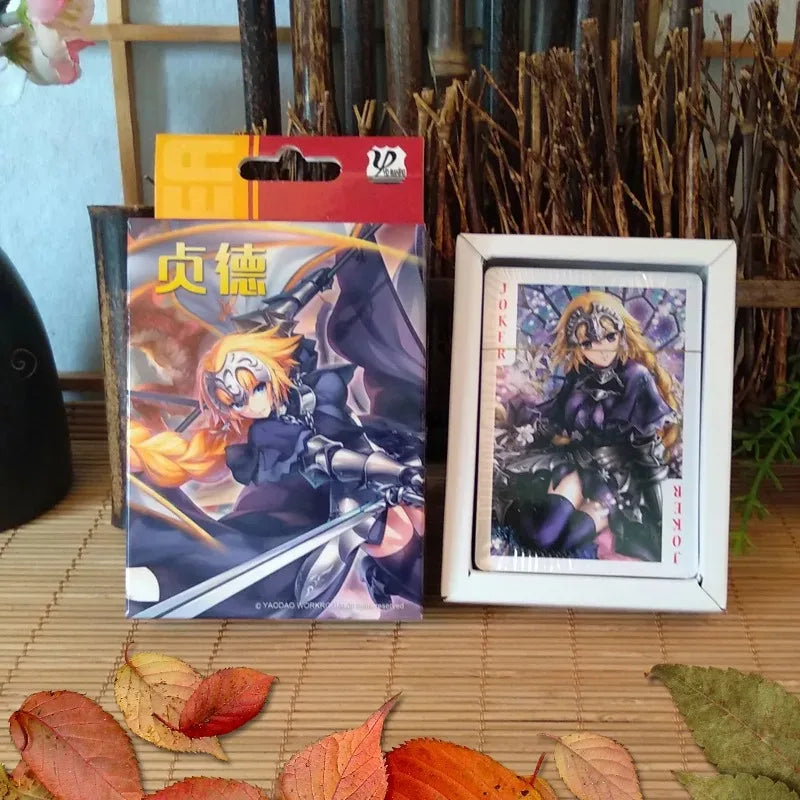 54Pcs Cards Anime Genshin Impact Cosplay Board Game Cards Jujutsu Bleach Hardcover Poker Toy Gift With Box