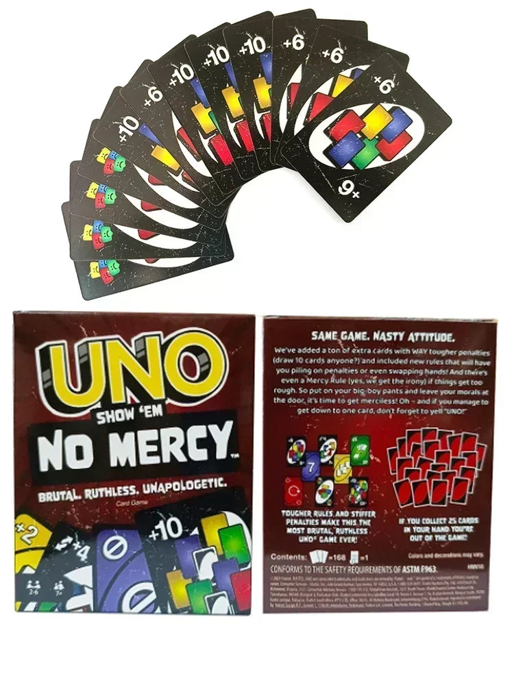 **New 10styles Uno No mercy Game Board Games UNO Cards Table Family Party Entertainment UNO Games Card Toys Children Birthday!!!