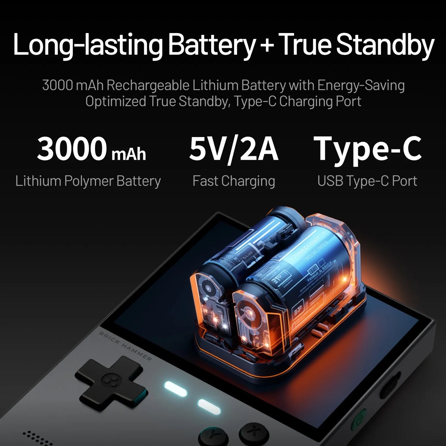 TRIMUI BRICK Video Game Console CNC Aluminum Alloy 3.2''IPS Screen A133P Linux OS TRIMUIUI LED Lighting Free Keycaps Player Gift