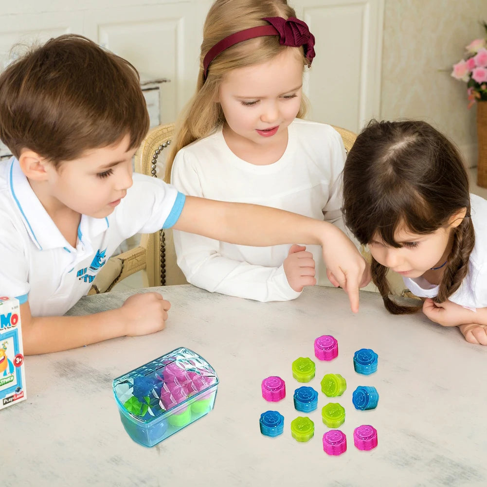 12pcs Korea Traditional Play Game Gonggi Jack Stone Pebbles Set Box Exercise Colorful Fun Stress Relief Toy for Kids and Adults