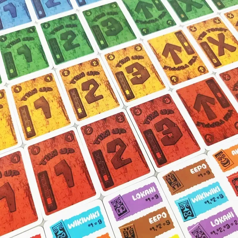 Chinese English Version Tiki Topple Board Game Card Strategy Fun Party Game 2-4 People