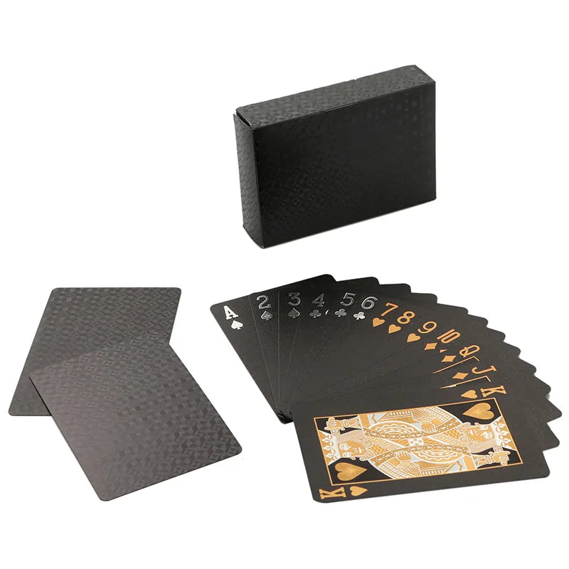 24K Gold Waterproof Playing Cards Plastic Poker Game PET Table Games Halloween Christmas Family Game Nights Board Game Gift