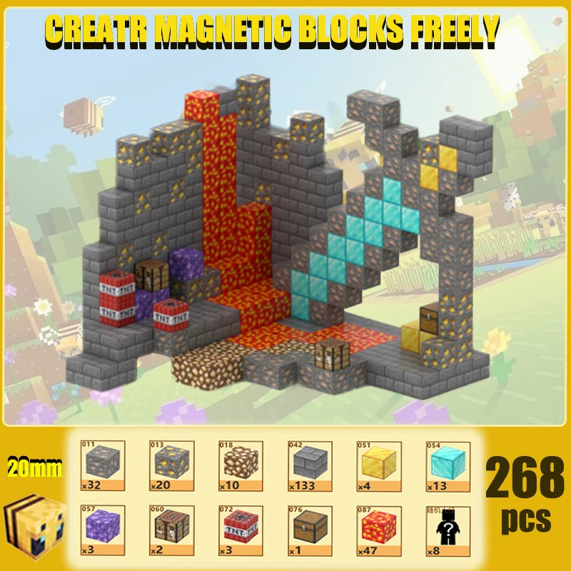 Magnetic building blocks, suitable for boys and girls, a set of magnetic cubes for children over 3 years old, DIY, STEM toys